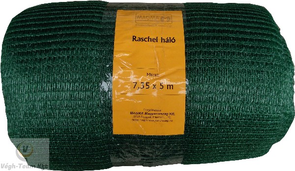 Raschel lapkelme zöld 3,6×50m 30%