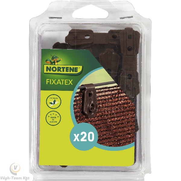 Rögzítő kapocs szőtt árnyékoló hálóhoz barna 20db FIXATEX