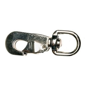 Karabiner forgóval 89×27mm nikkelezett