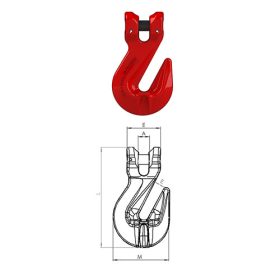 6mm villás rövidítő horog 1,12t nagyszilárdságú