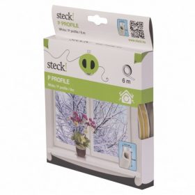 Ablaktömítő profil P fehér 9×5,5mm 6fm