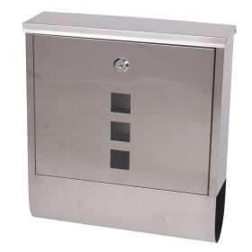 Postaláda Madison+újságtartó 340×310×100mm inox