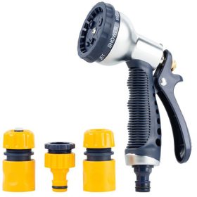 Öntözőpisztoly 7 funkciós fém + 1/2" csatlakozók