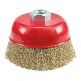 Fazékkefe M14/100mm hullámos réz