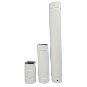 Füstcső fehér zománcozott 118/210mm import