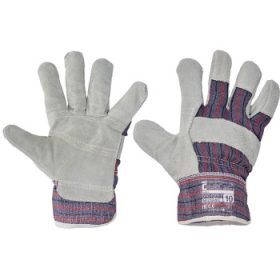 Kesztyű munkavédelmi szürke kombinált bőr GULL 10-es