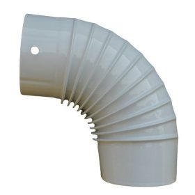 Füstcső fehér zománcozott könyök 105mm import