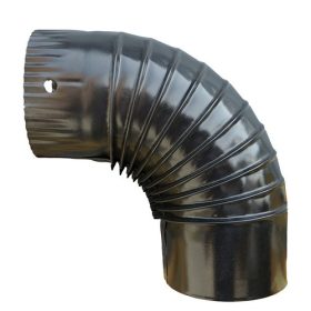 Füstcső fekete zománcozott könyök 120mm import