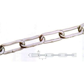 5x35 lapos folyólánc DIN 5685 C natúr (hosszúszemű)